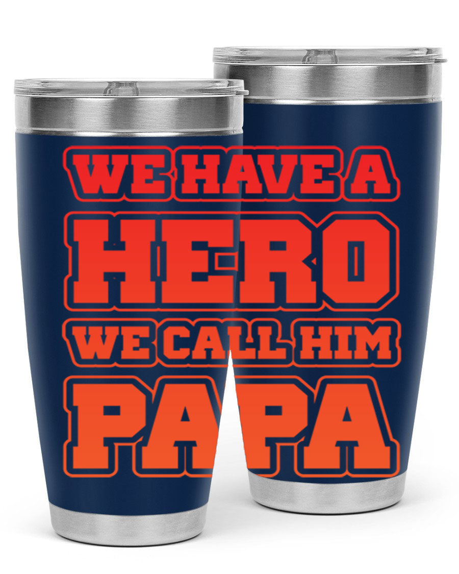 Cool Daddy T-shirt design 43# with a stylish 20oz stainless steel tumbler, showcasing its modern design and functionality.
