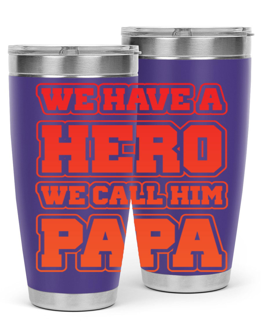 Cool Daddy T-shirt design 43# with a stylish 20oz stainless steel tumbler, showcasing its modern design and functionality.