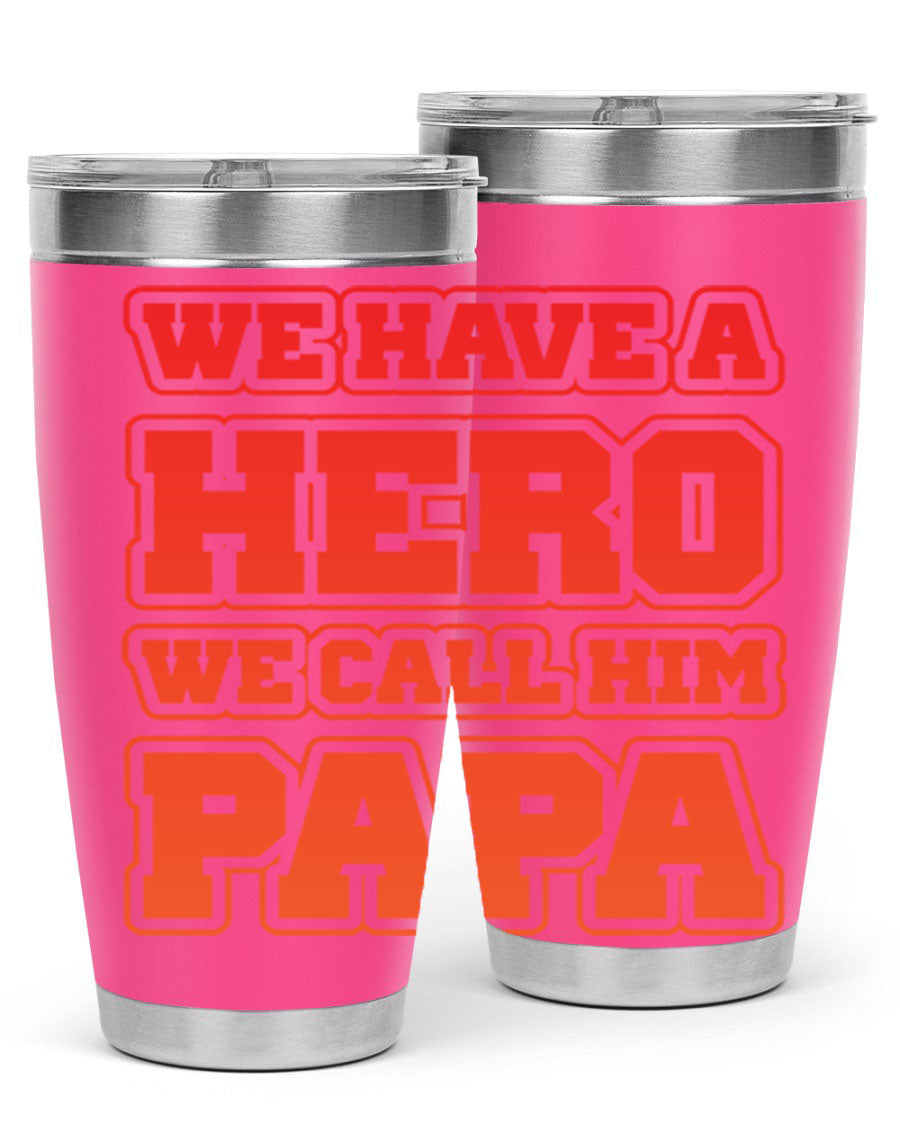 Cool Daddy T-shirt design 43# with a stylish 20oz stainless steel tumbler, showcasing its modern design and functionality.
