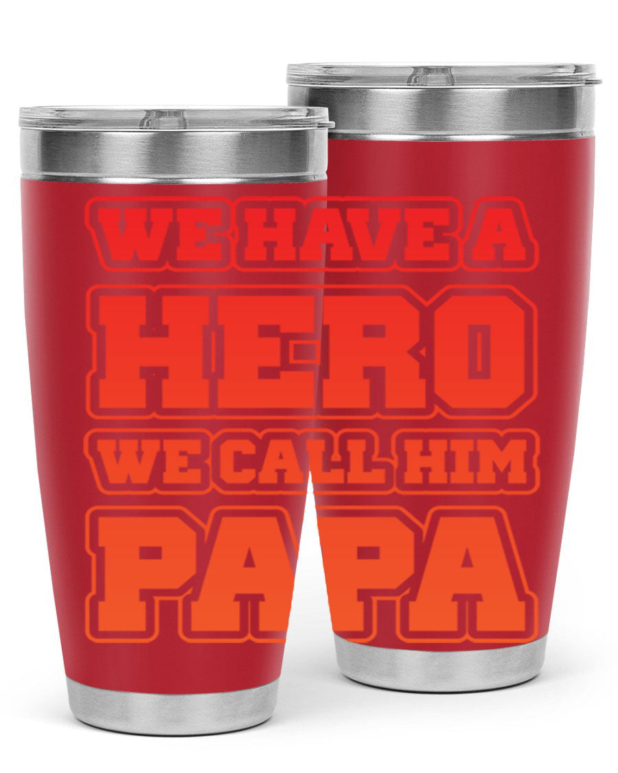 Cool Daddy T-shirt design 43# with a stylish 20oz stainless steel tumbler, showcasing its modern design and functionality.