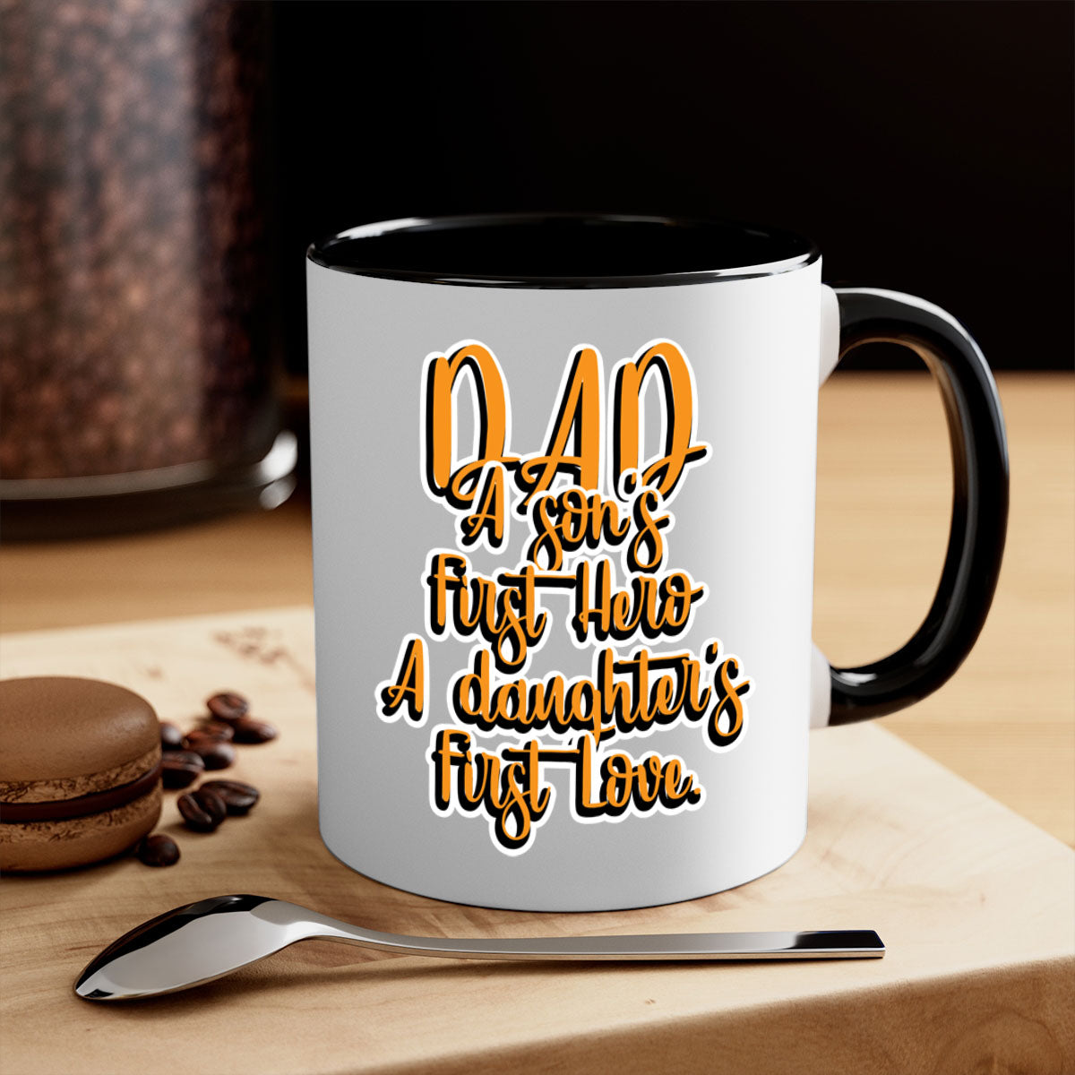 Cool Daddy Tshirt design 45# Mug featuring a two-tone color scheme with a glossy finish and easy-grip handle.