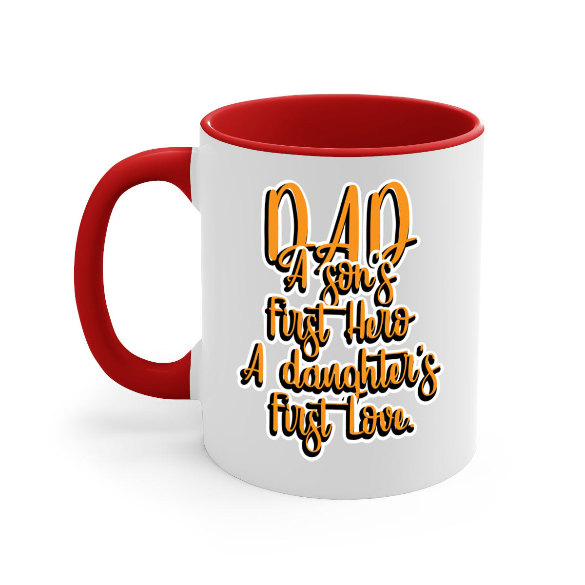 Cool Daddy Tshirt design 45# Mug featuring a two-tone color scheme with a glossy finish and easy-grip handle.