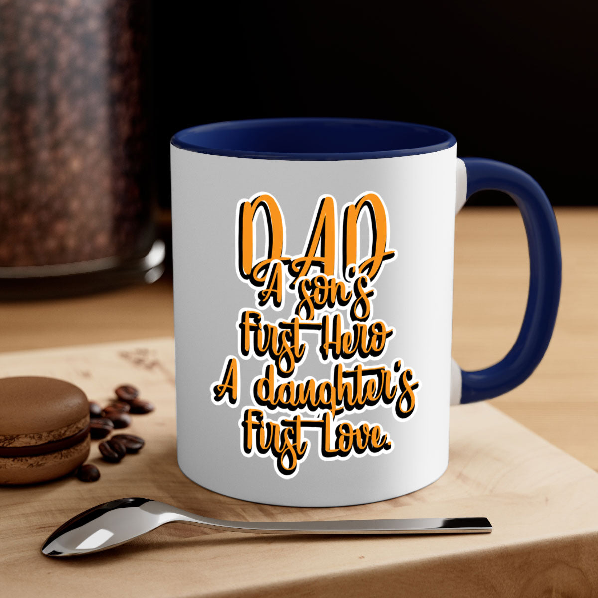 Cool Daddy Tshirt design 45# Mug featuring a two-tone color scheme with a glossy finish and easy-grip handle.