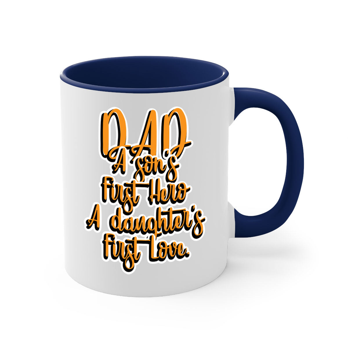 Cool Daddy Tshirt design 45# Mug featuring a two-tone color scheme with a glossy finish and easy-grip handle.