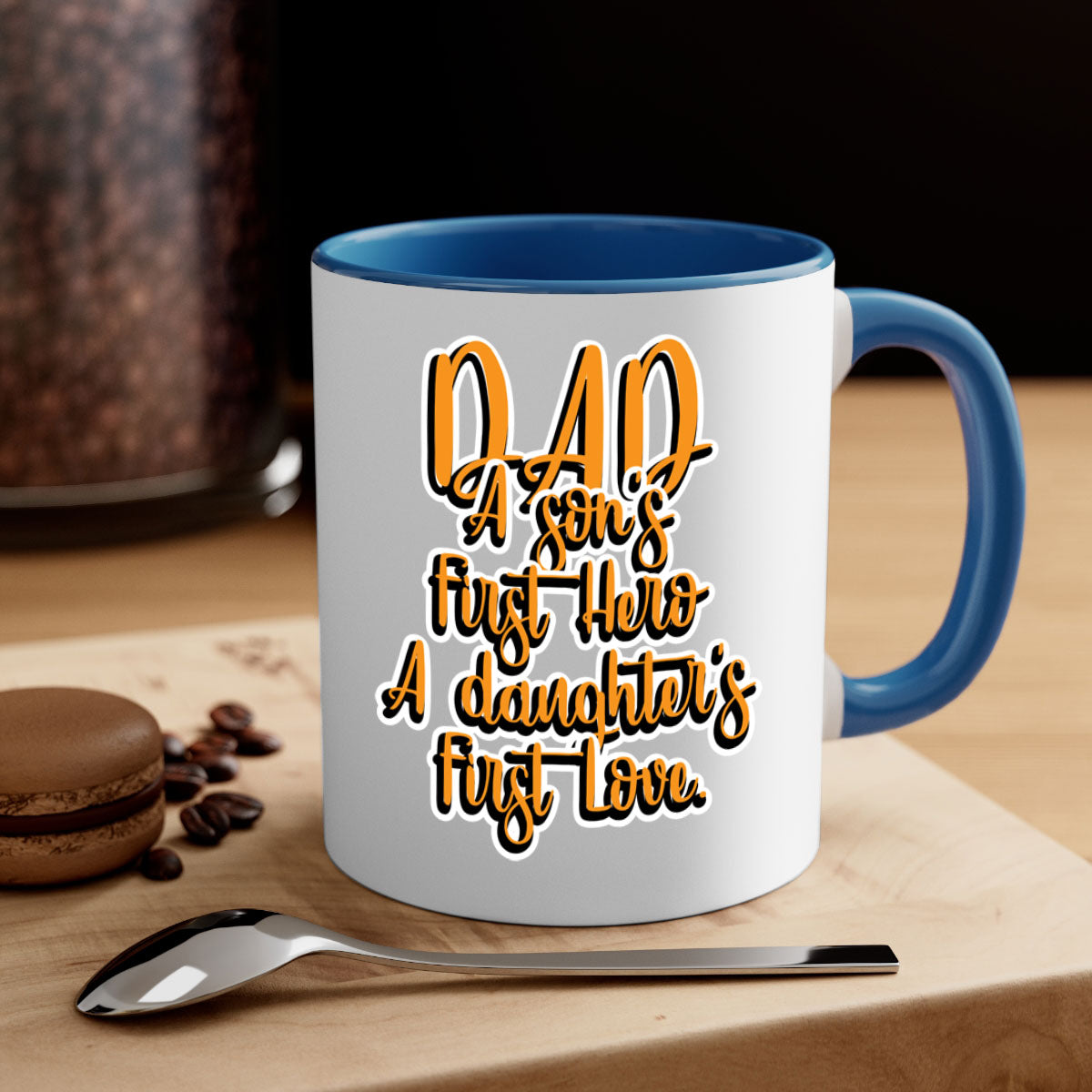 Cool Daddy Tshirt design 44# Mug with a glossy finish, featuring a colored handle and interior, available in multiple colors.