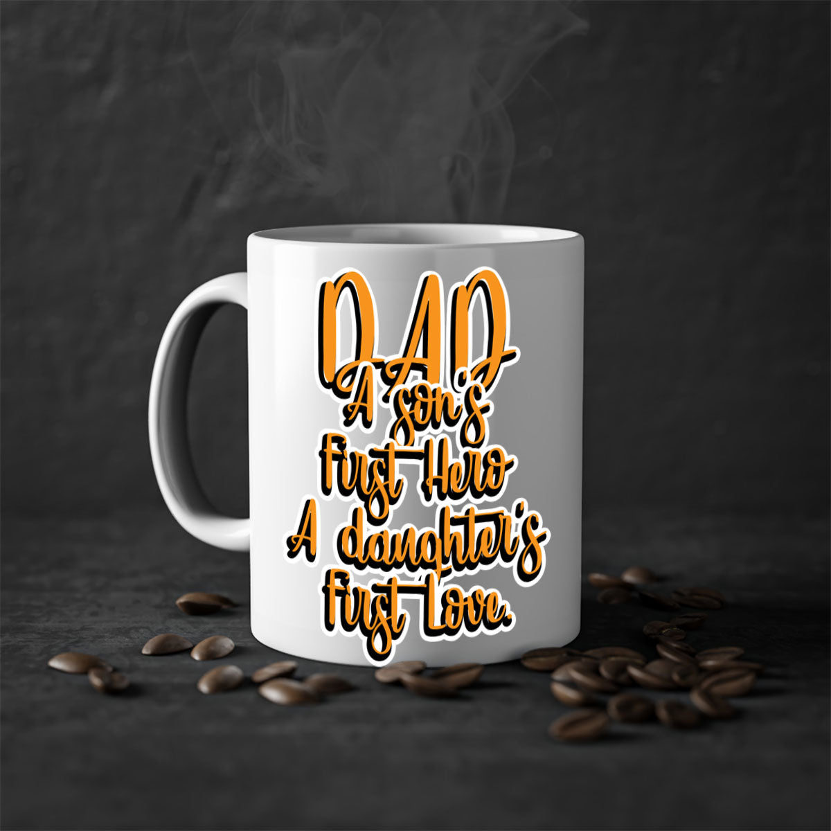 Cool Daddy Tshirt design 44# Mug with a glossy finish, featuring a colored handle and interior, available in multiple colors.