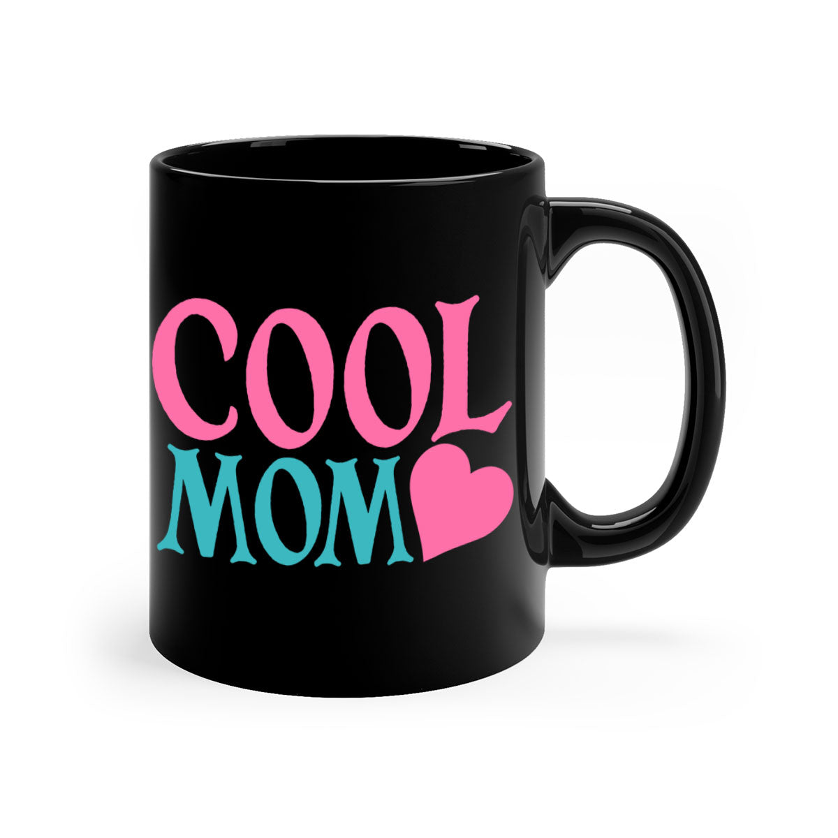Cool Mom 271# Mug featuring a glossy finish, colored handle, and interior in five vibrant colors, available in 11oz and 15oz sizes.