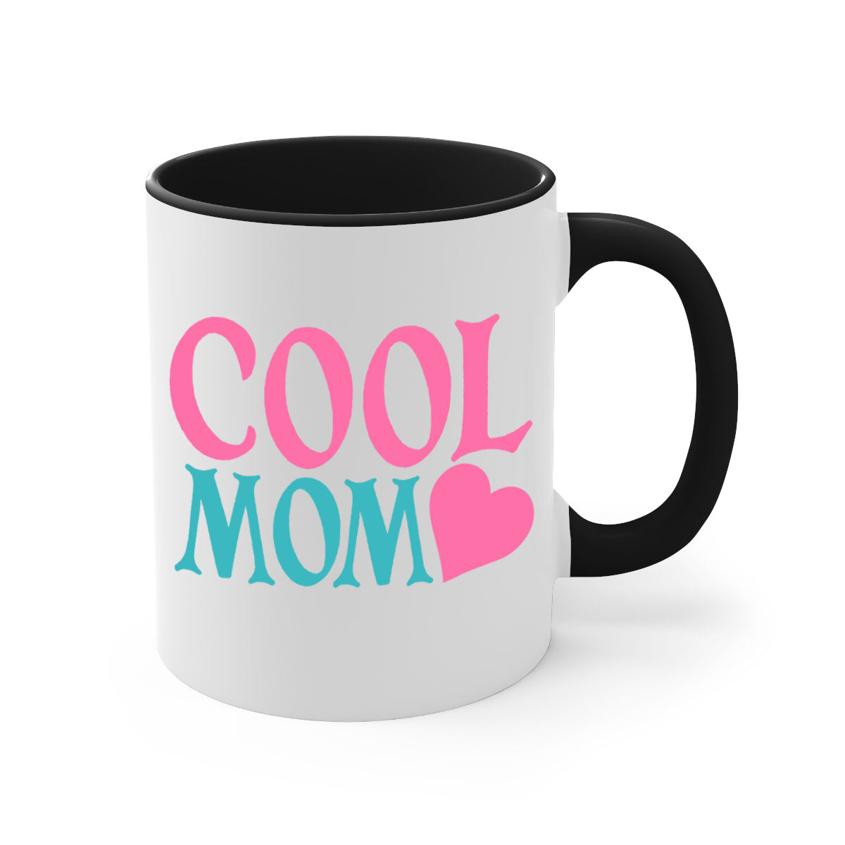 Cool Mom 271# Mug featuring a glossy finish, colored handle, and interior in five vibrant colors, available in 11oz and 15oz sizes.