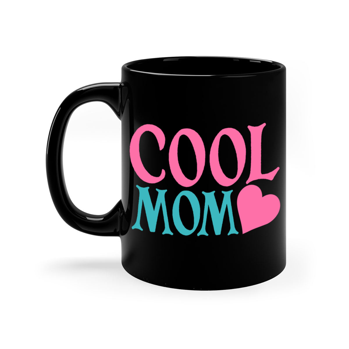 Cool Mom 271# Mug featuring a glossy finish, colored handle, and interior in five vibrant colors, available in 11oz and 15oz sizes.