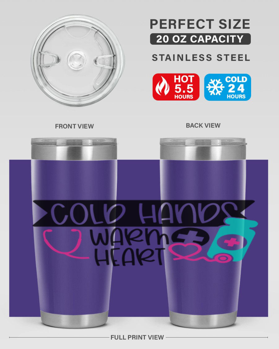 Cold Hands Warm Heart Style 205# tumbler featuring a double wall vacuum design, perfect for keeping drinks hot or cold.