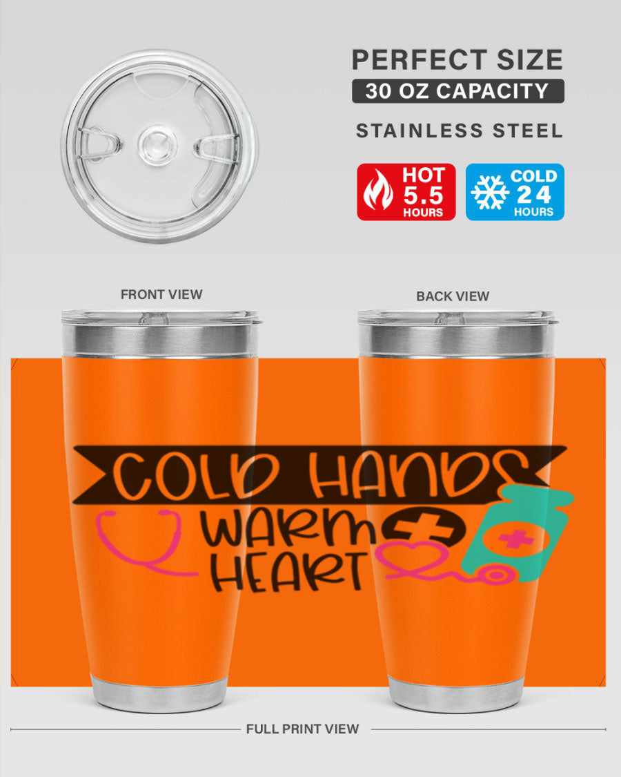 Cold Hands Warm Heart Style 205# tumbler featuring a double wall vacuum design, perfect for keeping drinks hot or cold.