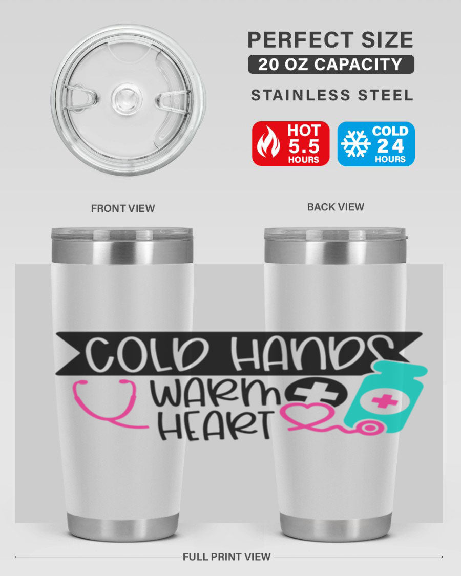 Cold Hands Warm Heart Style 205# tumbler featuring a double wall vacuum design, perfect for keeping drinks hot or cold.