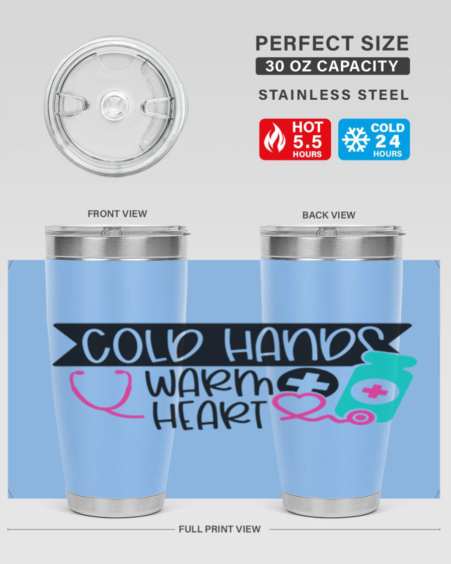 Cold Hands Warm Heart Style 205# tumbler featuring a double wall vacuum design, perfect for keeping drinks hot or cold.