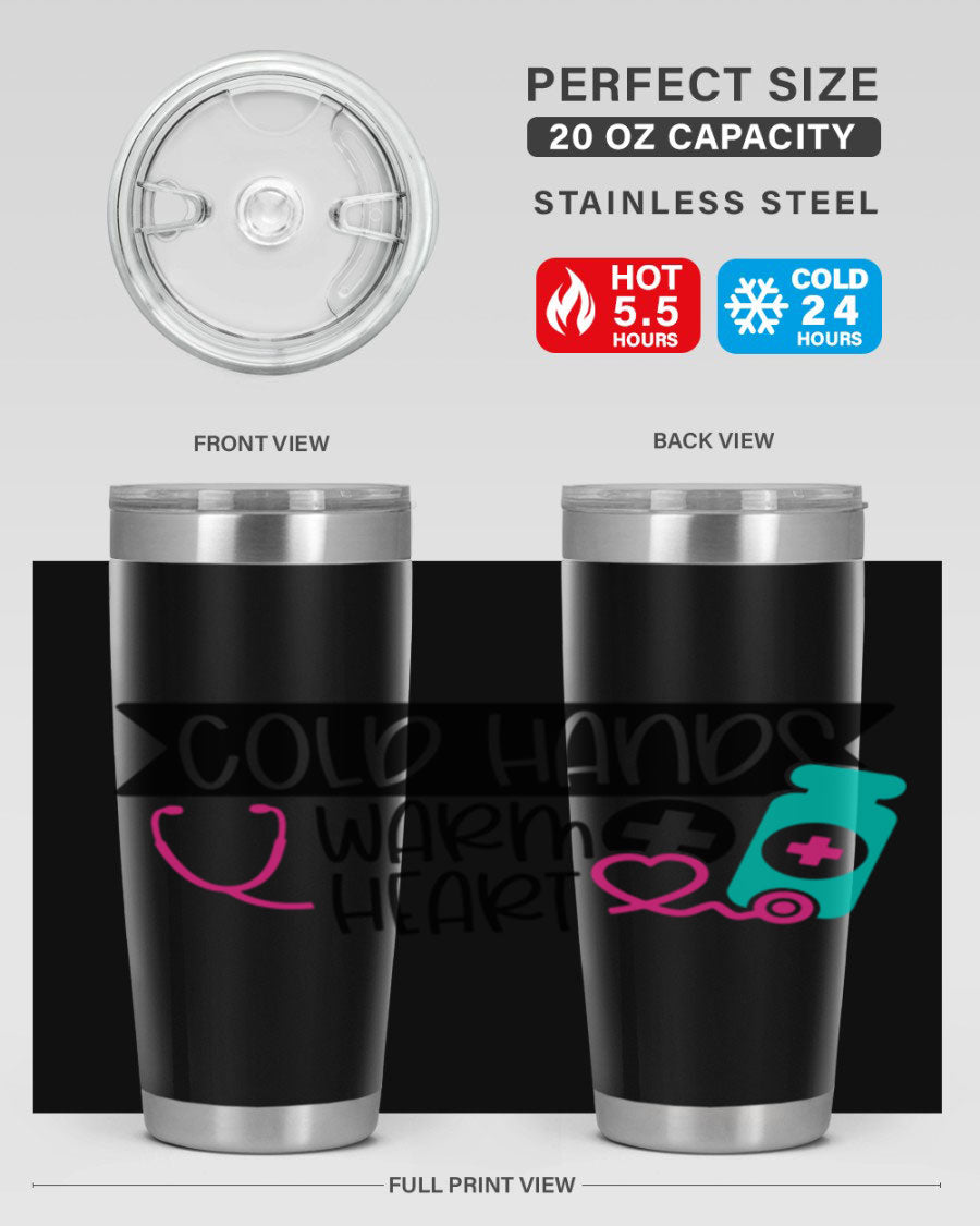 Cold Hands Warm Heart Style 205# tumbler featuring a double wall vacuum design, perfect for keeping drinks hot or cold.