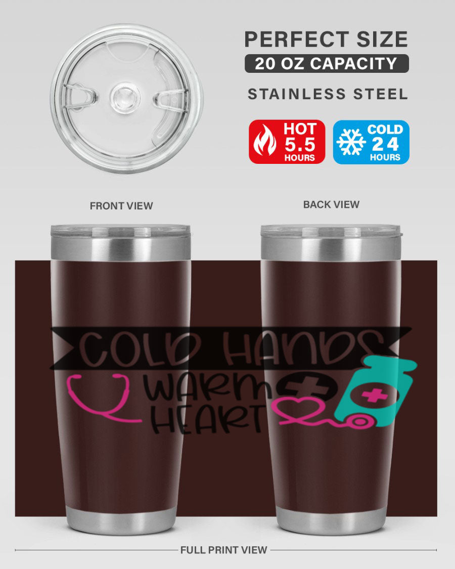 Cold Hands Warm Heart Style 205# tumbler featuring a double wall vacuum design, perfect for keeping drinks hot or cold.