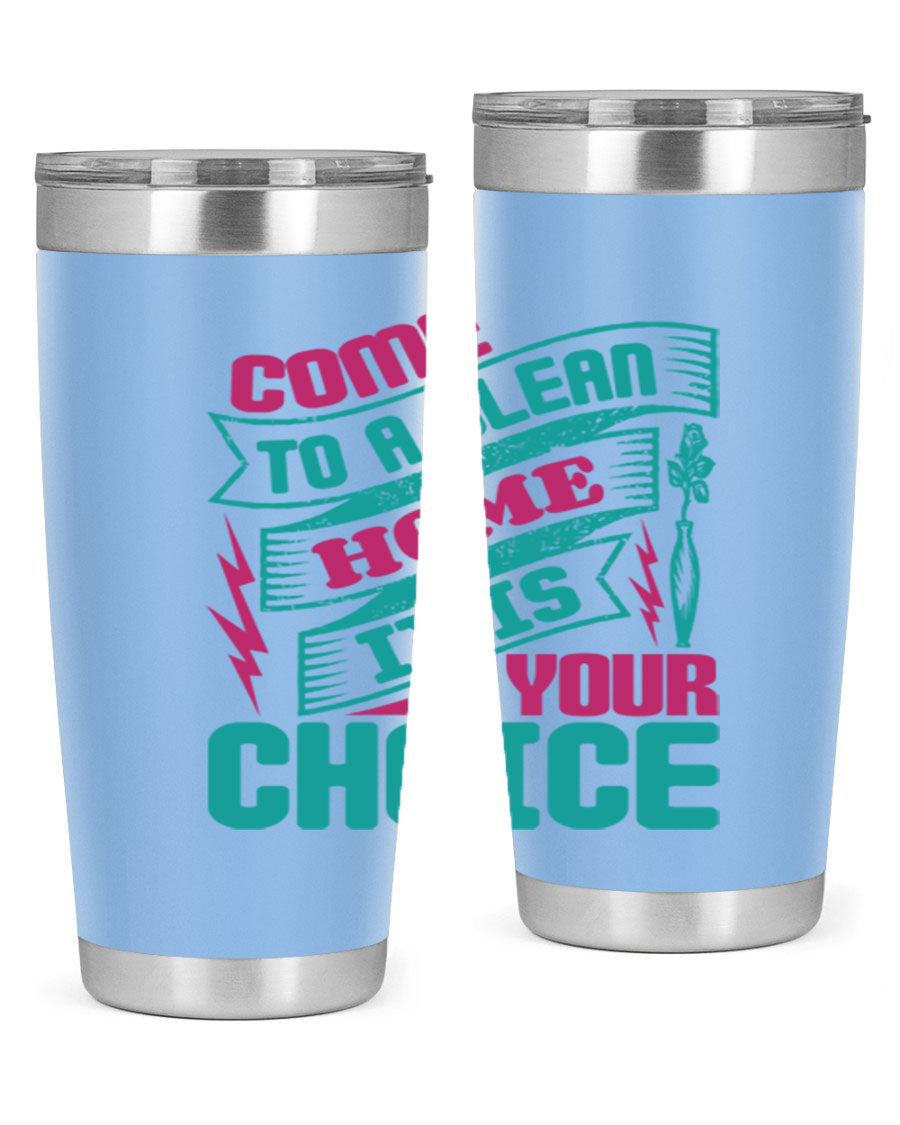 Come Clean Home Style 35# Tumbler in 20oz and 30oz sizes, showcasing double wall vacuum stainless steel design.