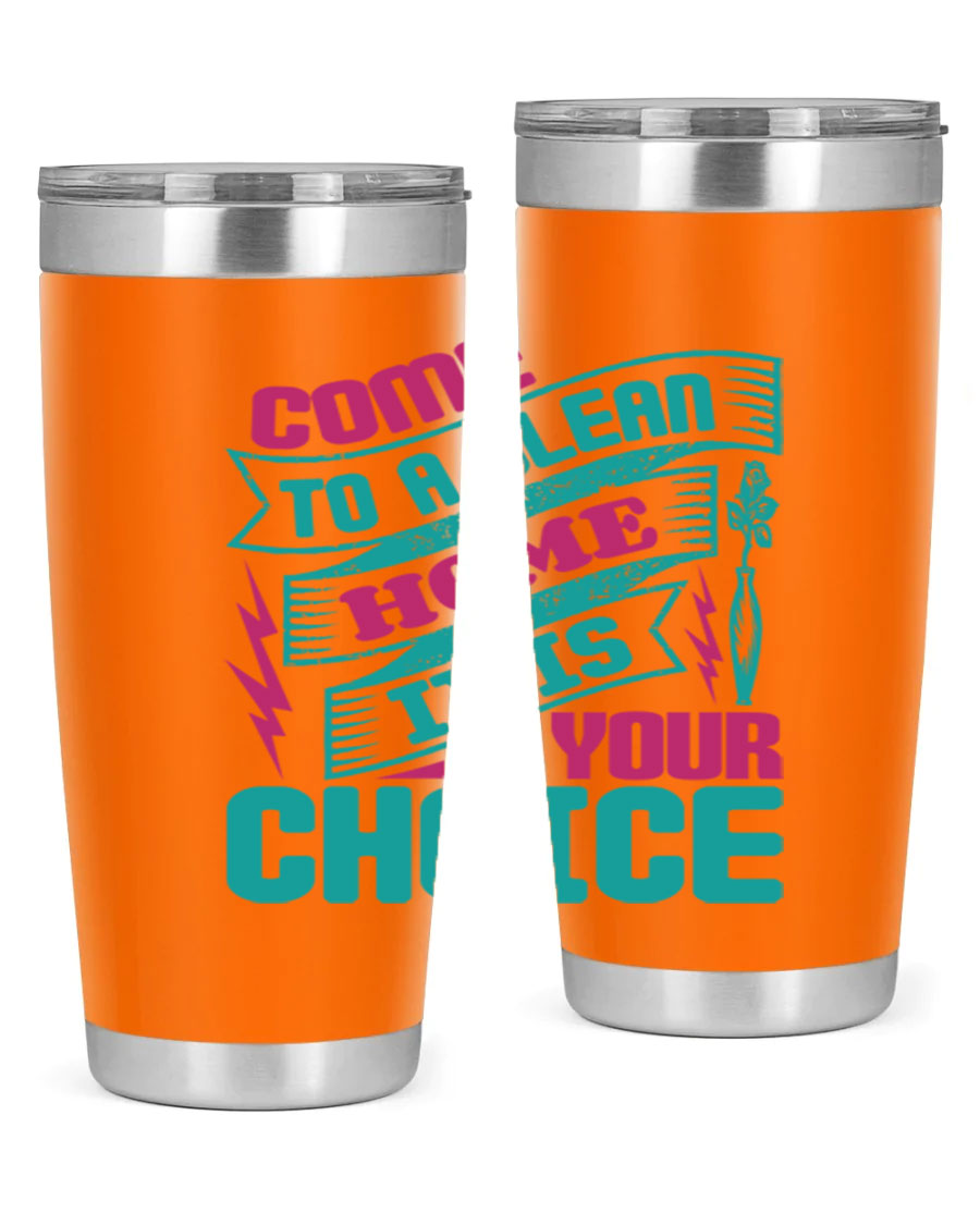 Come Clean Home Style 35# Tumbler in 20oz and 30oz sizes, showcasing double wall vacuum stainless steel design.