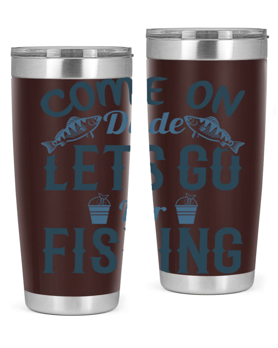 Come On Dude 171# 20oz Tumbler in stainless steel with a drink-thru lid, showcasing its sleek design and quality finish.