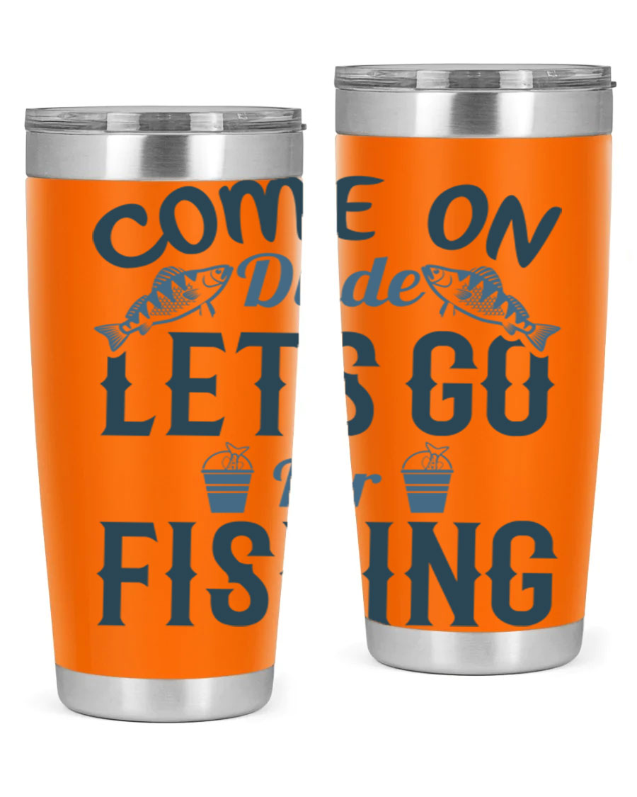 Come On Dude 171# 20oz Tumbler in stainless steel with a drink-thru lid, showcasing its sleek design and quality finish.