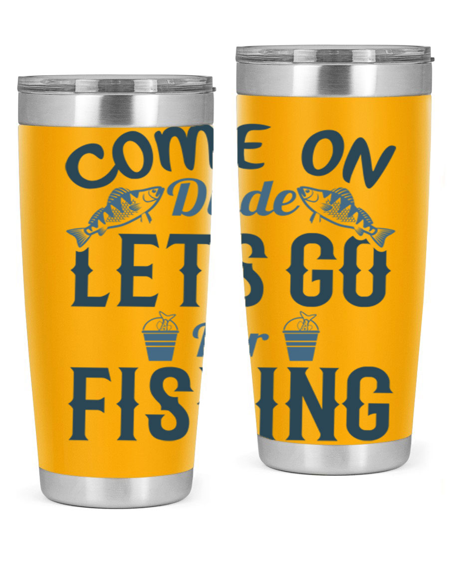 Come On Dude 171# 20oz Tumbler in stainless steel with a drink-thru lid, showcasing its sleek design and quality finish.
