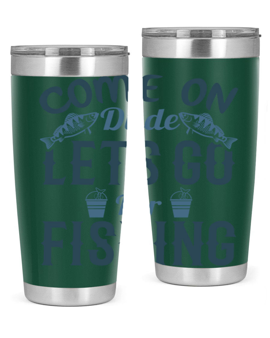 Come On Dude 171# 20oz Tumbler in stainless steel with a drink-thru lid, showcasing its sleek design and quality finish.