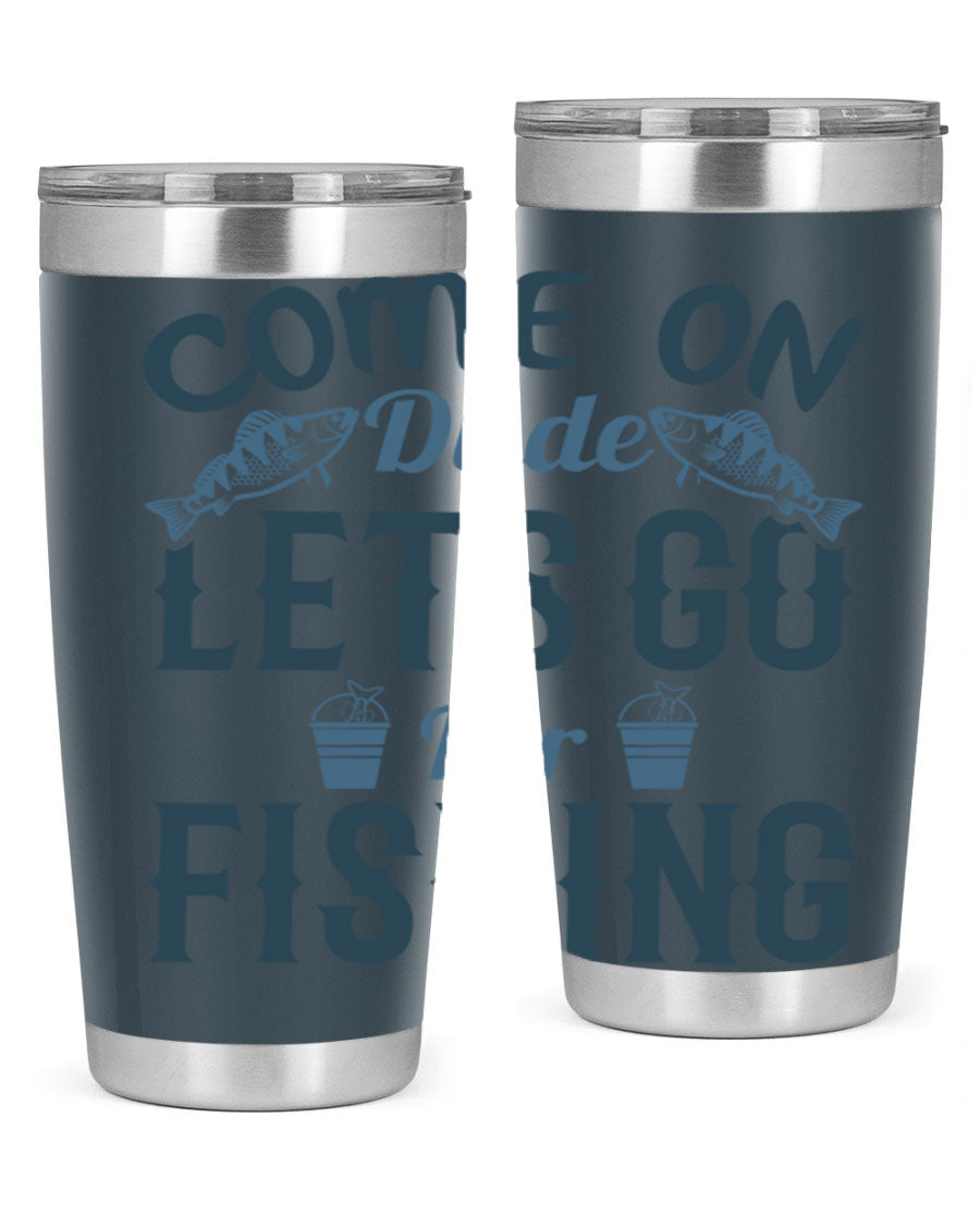 Come On Dude 171# 20oz Tumbler in stainless steel with a drink-thru lid, showcasing its sleek design and quality finish.