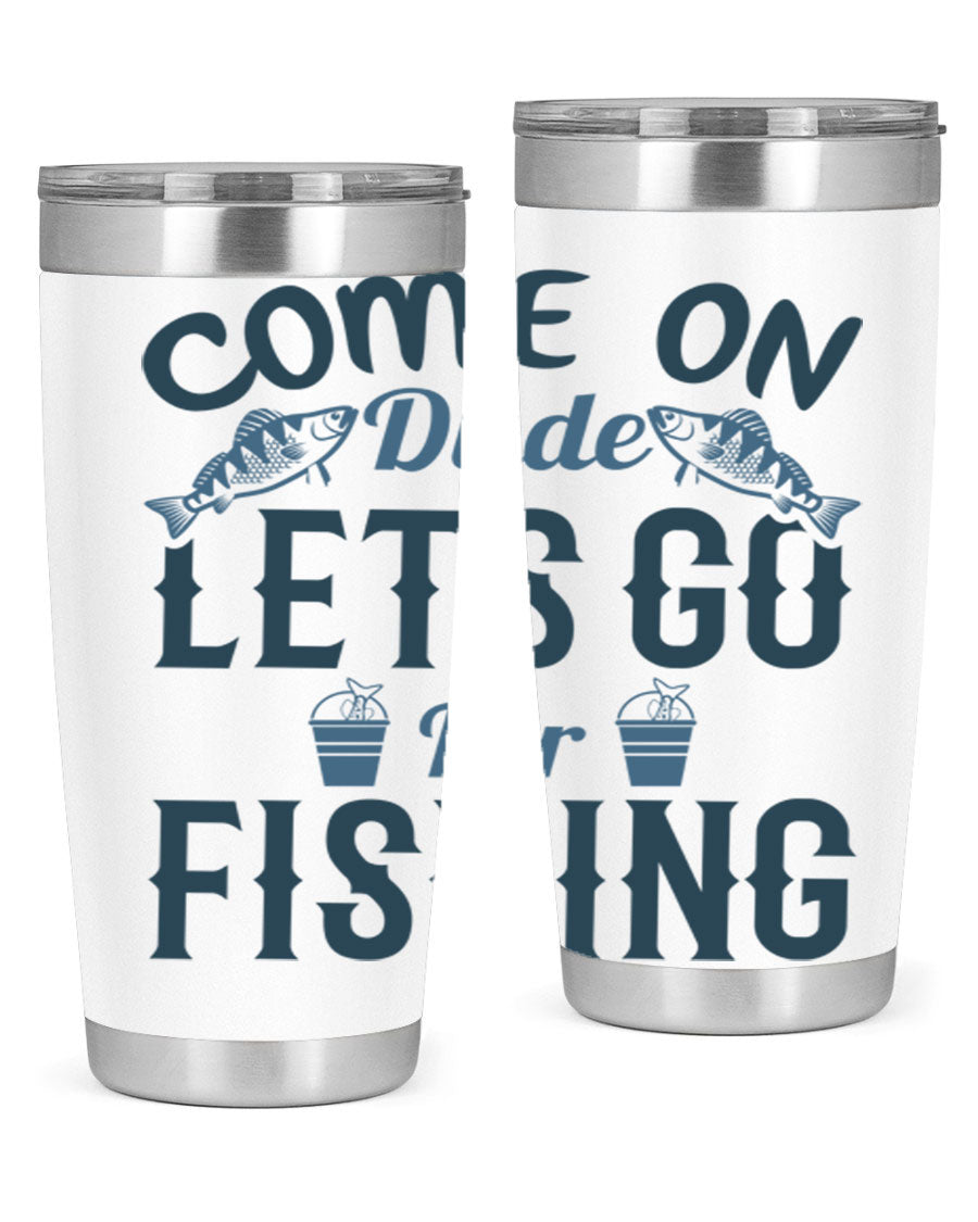 Come On Dude 171# 20oz Tumbler in stainless steel with a drink-thru lid, showcasing its sleek design and quality finish.