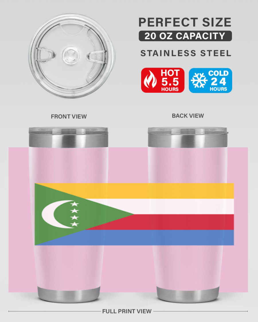 Comoros 160# Tumbler featuring double wall vacuum insulation and vibrant design, perfect for hot and cold beverages.