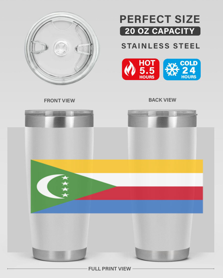 Comoros 160# Tumbler featuring double wall vacuum insulation and vibrant design, perfect for hot and cold beverages.