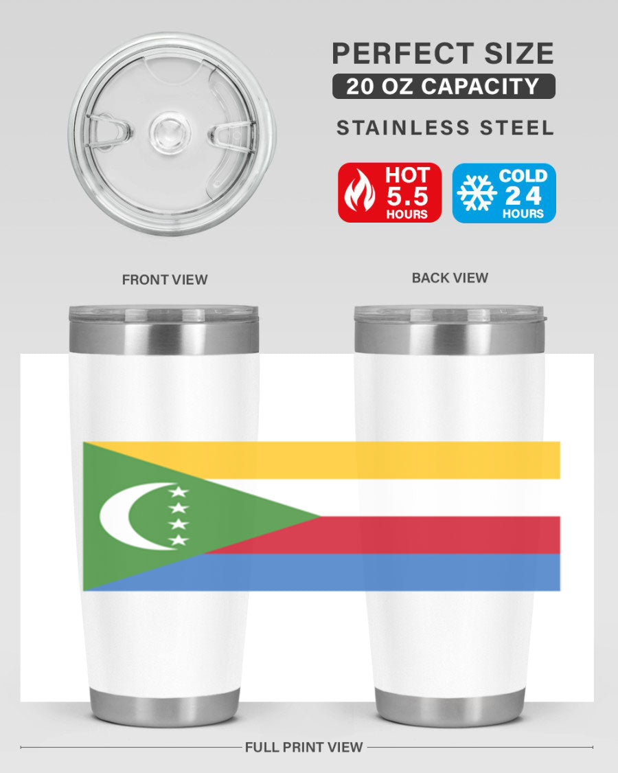 Comoros 160# Tumbler featuring double wall vacuum insulation and vibrant design, perfect for hot and cold beverages.