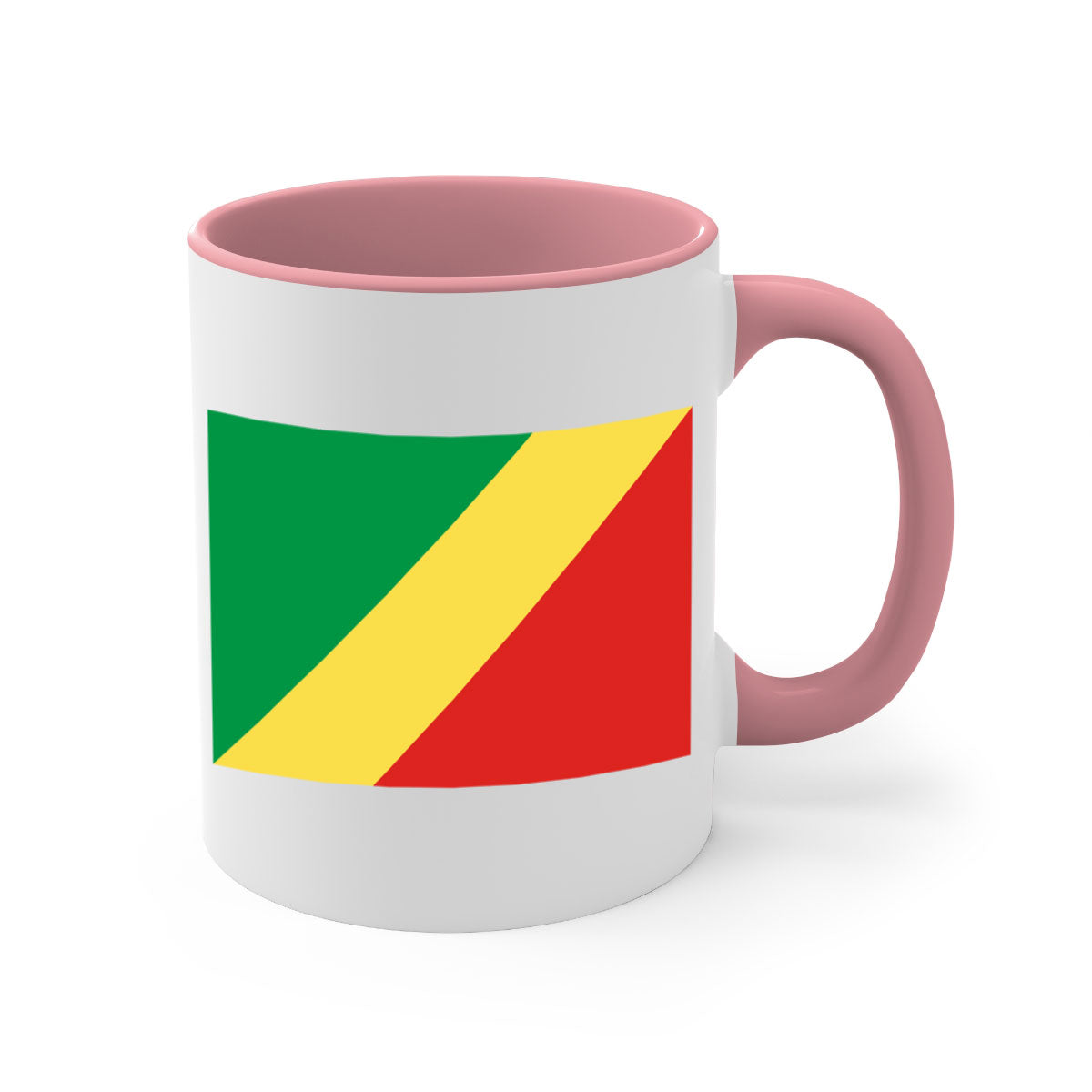 Congo Republic of the 158# Mug with colorful handle and glossy finish, perfect for coffee or tea.