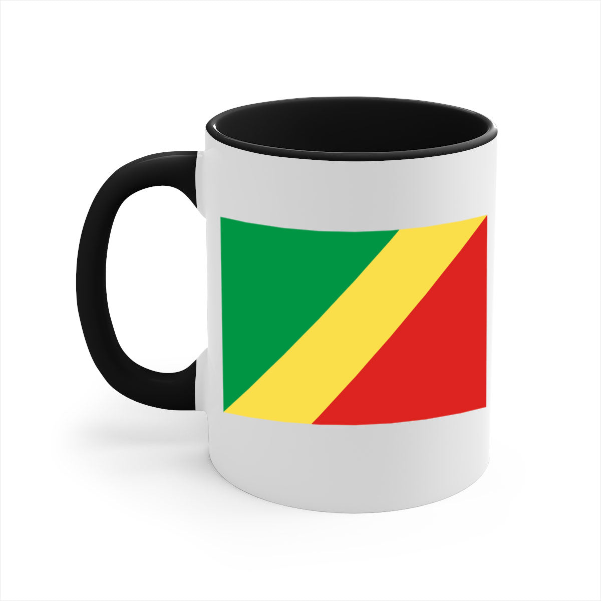 Congo Republic of the 158# Mug with colorful handle and glossy finish, perfect for coffee or tea.