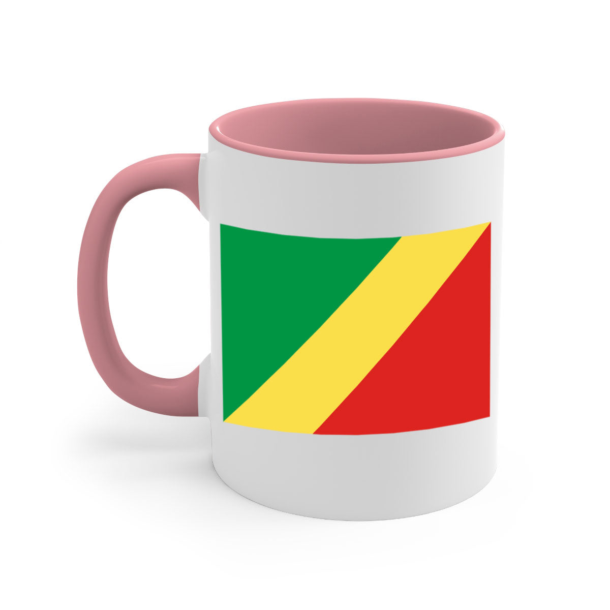 Congo Republic of the 158# Mug with colorful handle and glossy finish, perfect for coffee or tea.