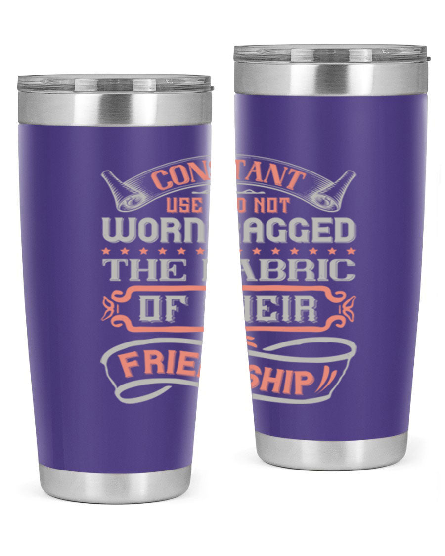 A stylish 20oz stainless steel tumbler with a double wall vacuum design, featuring a press-in lid, perfect for hot and cold beverages.