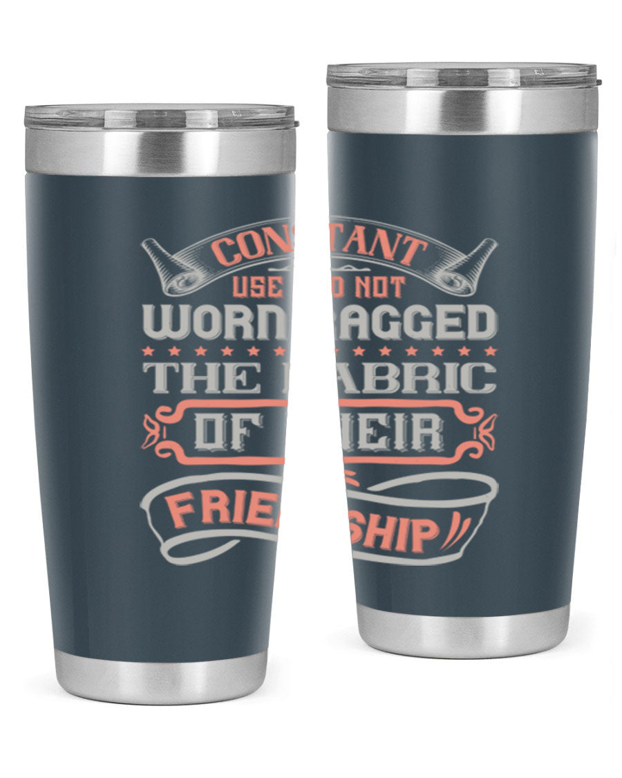 A stylish 20oz stainless steel tumbler with a double wall vacuum design, featuring a press-in lid, perfect for hot and cold beverages.