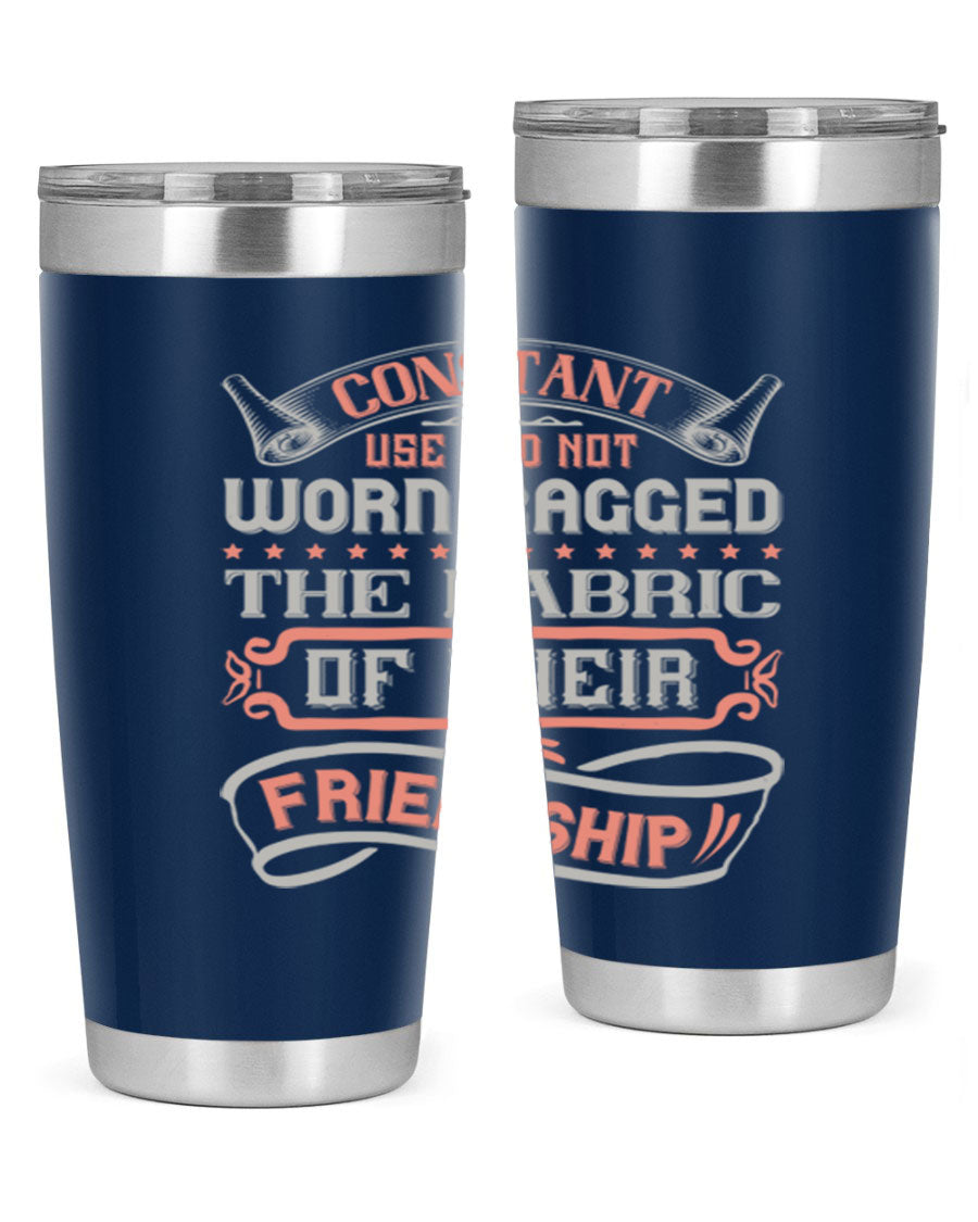 A stylish 20oz stainless steel tumbler with a double wall vacuum design, featuring a press-in lid, perfect for hot and cold beverages.