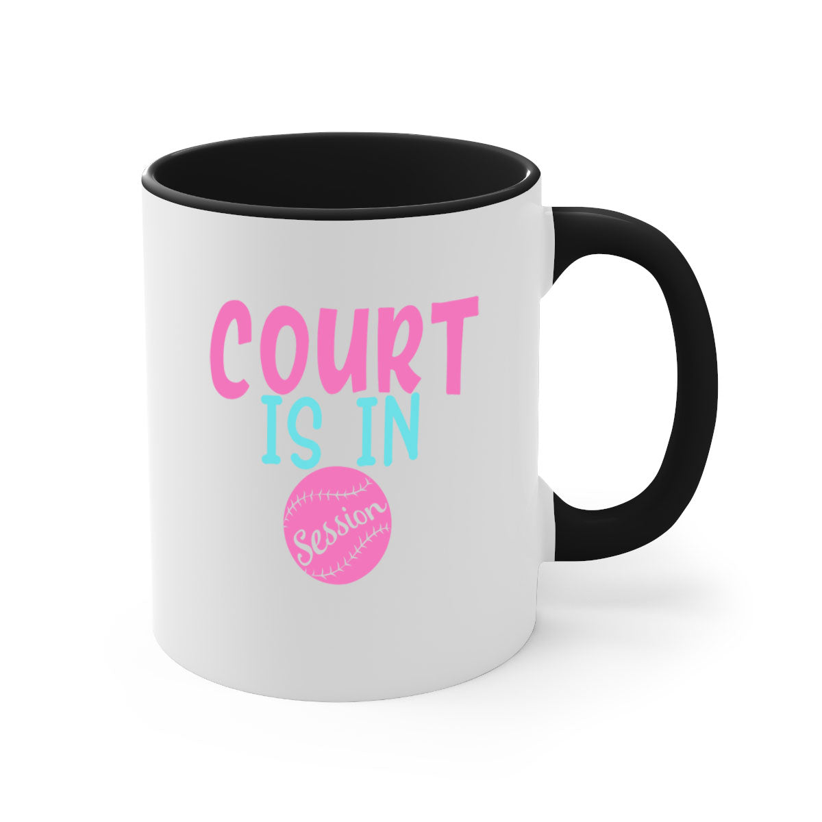 Court is in Session 1997# Mug with two-tone design, featuring a colored handle and glossy finish, available in multiple colors.