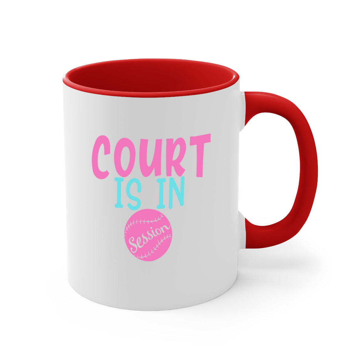 Court is in Session 1997# Mug with two-tone design, featuring a colored handle and glossy finish, available in multiple colors.