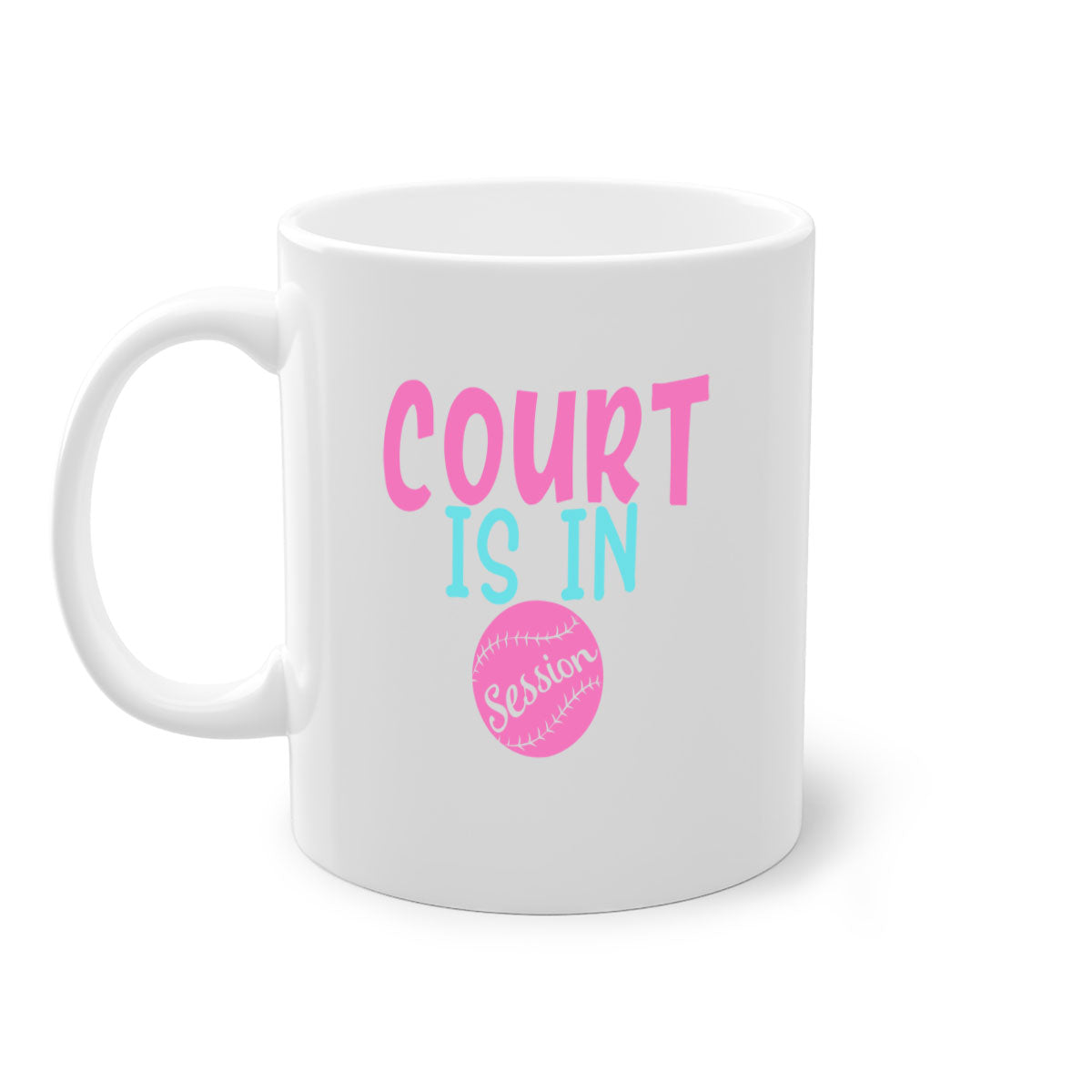 Court is in Session 1997# Mug with two-tone design, featuring a colored handle and glossy finish, available in multiple colors.