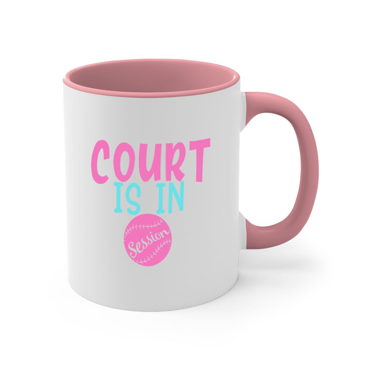 Court is in Session 1997# Mug with two-tone design, featuring a colored handle and glossy finish, available in multiple colors.