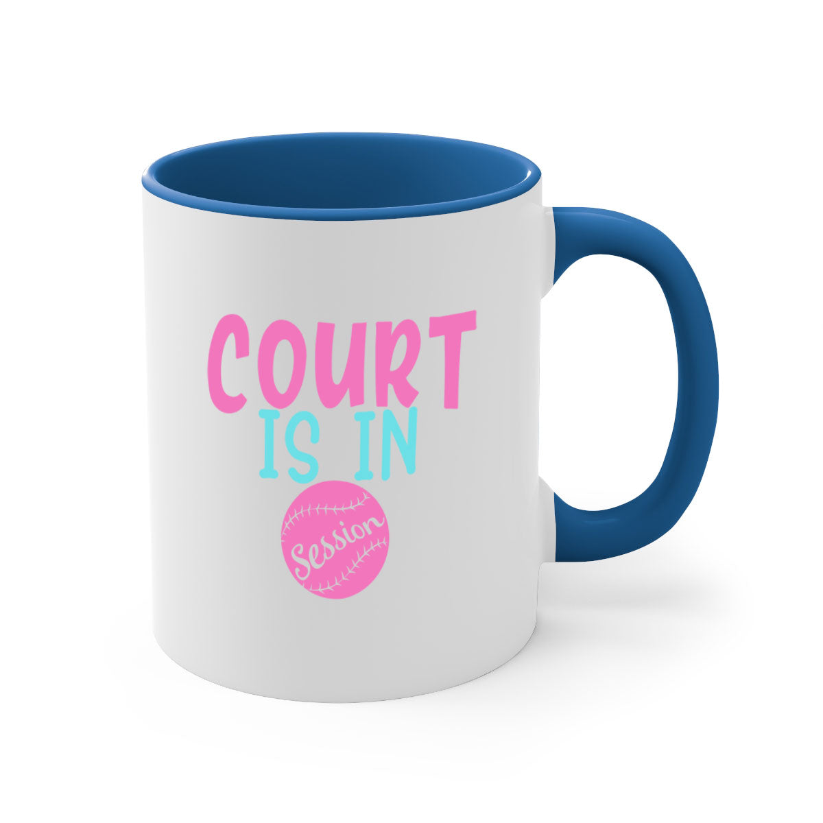 Court is in Session 1997# Mug with two-tone design, featuring a colored handle and glossy finish, available in multiple colors.