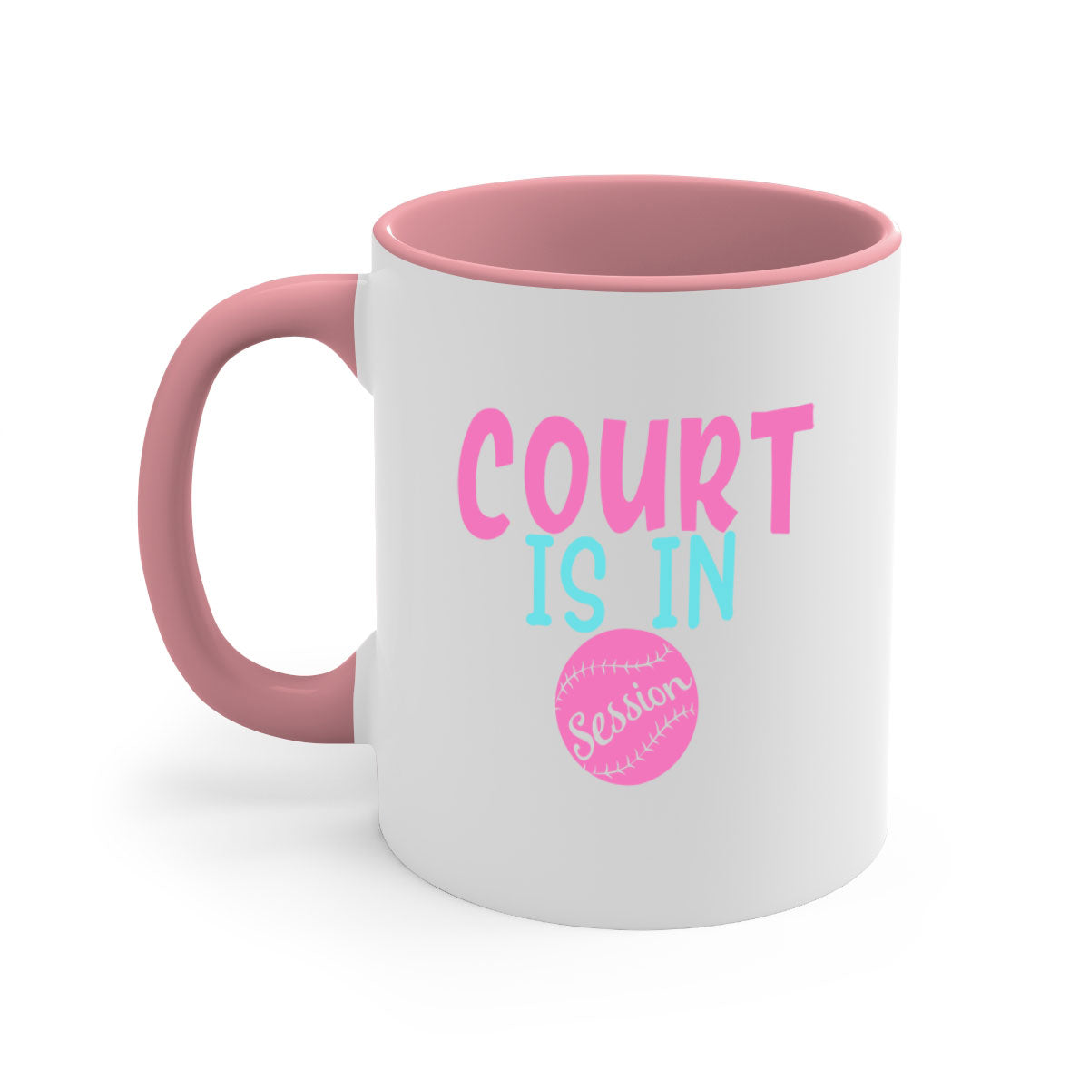 Court is in Session 1997# Mug with two-tone design, featuring a colored handle and glossy finish, available in multiple colors.