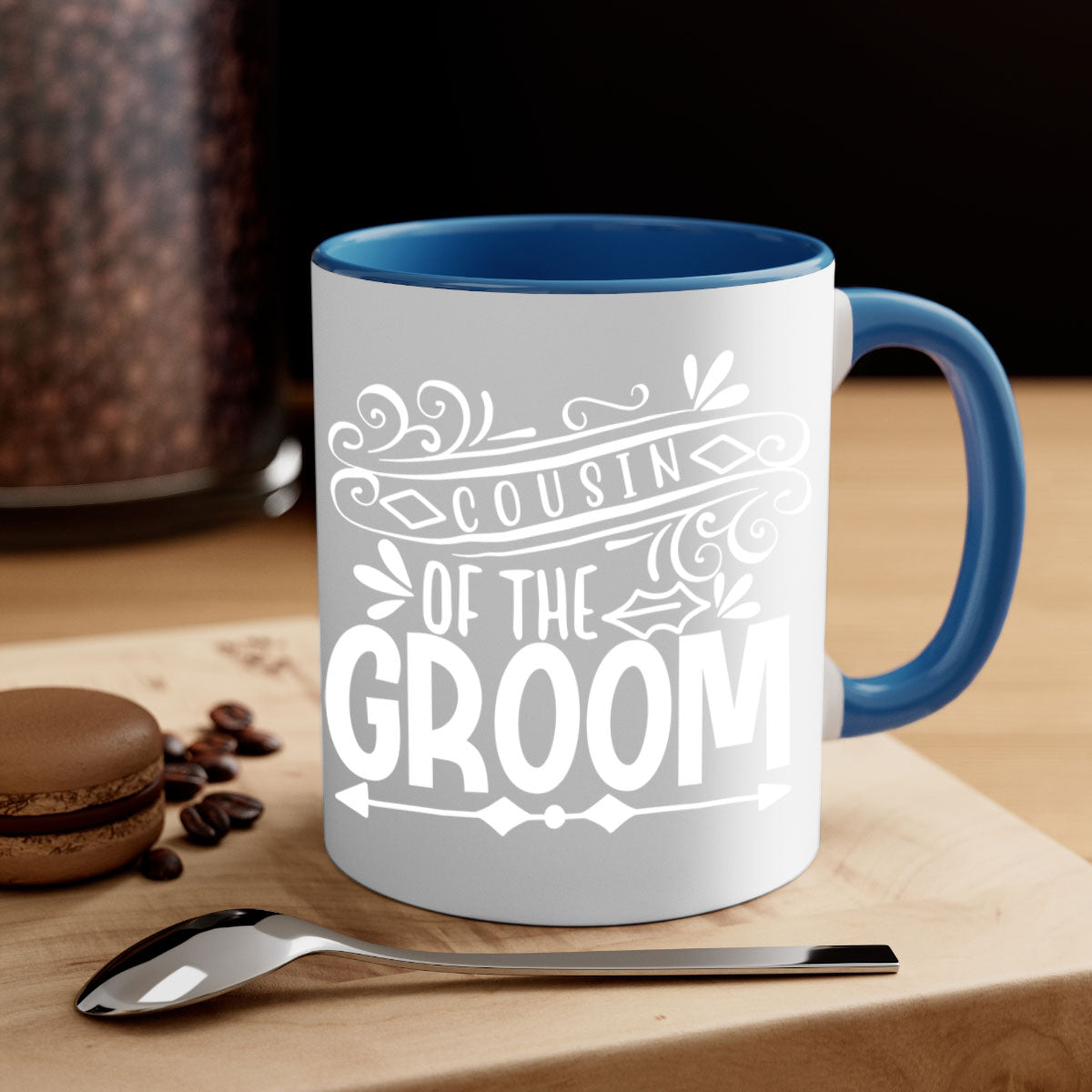Cousin of the 2# Mug featuring a glossy finish, colored handle, and interior, available in multiple colors.