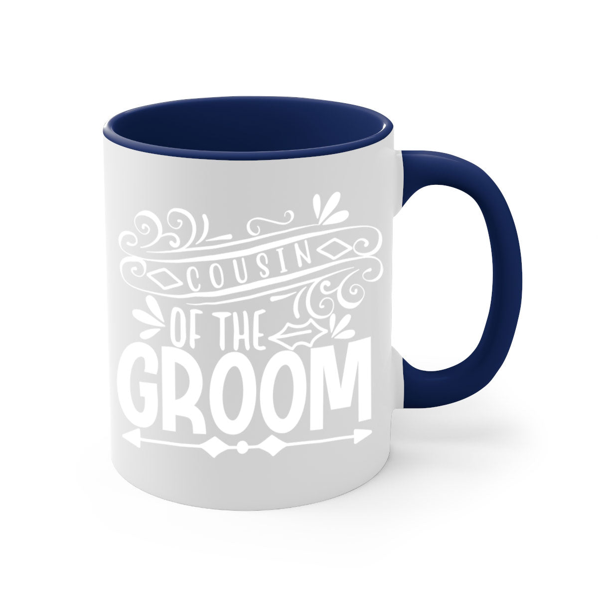 Cousin of the 2# Mug featuring a glossy finish, colored handle, and interior, available in multiple colors.