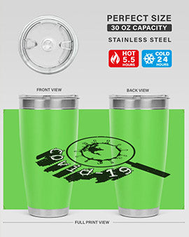 Covid Style 57# Tumbler featuring double wall vacuum insulation and a stylish design, perfect for hot and cold beverages.