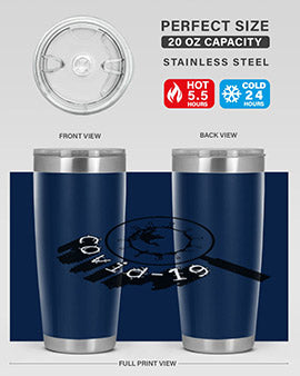 Covid Style 57# Tumbler featuring double wall vacuum insulation and a stylish design, perfect for hot and cold beverages.