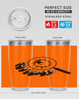 Covid Style 57# Tumbler featuring double wall vacuum insulation and a stylish design, perfect for hot and cold beverages.