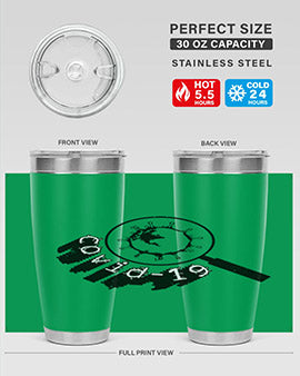 Covid Style 57# Tumbler featuring double wall vacuum insulation and a stylish design, perfect for hot and cold beverages.