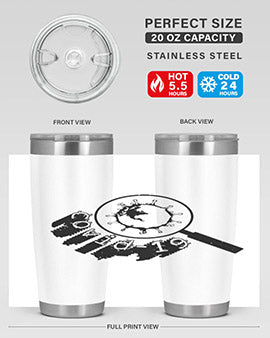 Covid Style 57# Tumbler featuring double wall vacuum insulation and a stylish design, perfect for hot and cold beverages.
