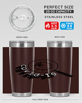 Covid Style 57# Tumbler featuring double wall vacuum insulation and a stylish design, perfect for hot and cold beverages.